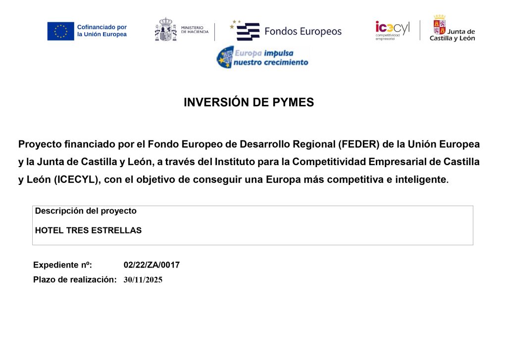 Fondo Europeo de Desarrollo Regional de la UE y la Junta de Castilla y León